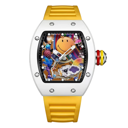 VIBELIX – Men’s Designer Art Dial Watch with Sport Strap Sergio Cavelli