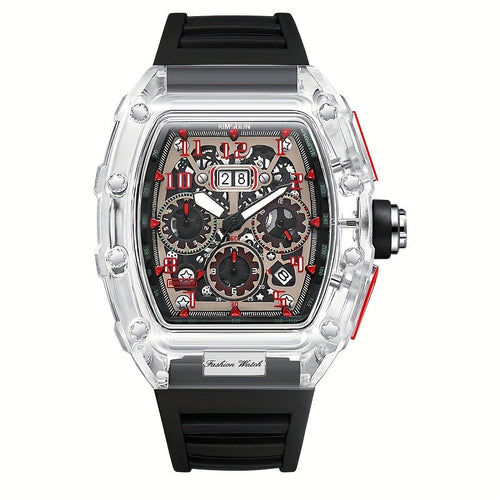 Giorgio Mareno NYTRAX smartwatch with a sleek black band and digital display showing time and fitness tracking features.