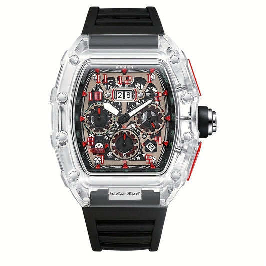 Giorgio Mareno NYTRAX smartwatch with a sleek black band and digital display showing time and fitness tracking features.