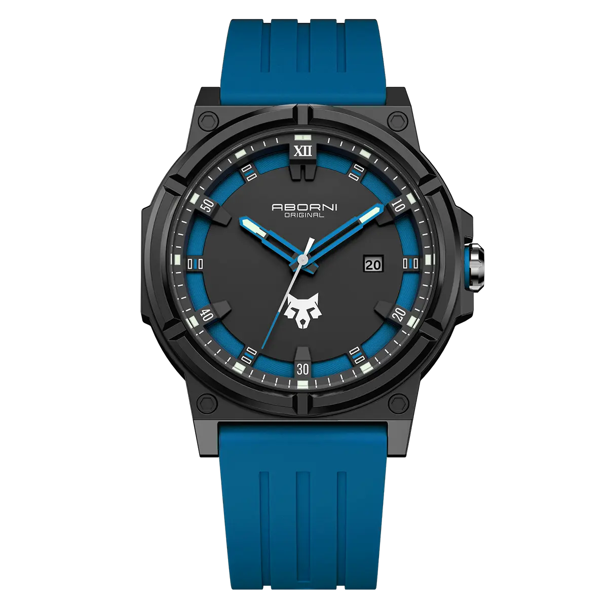 Men’s tactical sport watch with silicone band from Gregor Palmer, featuring digital display and robust design for active wear.