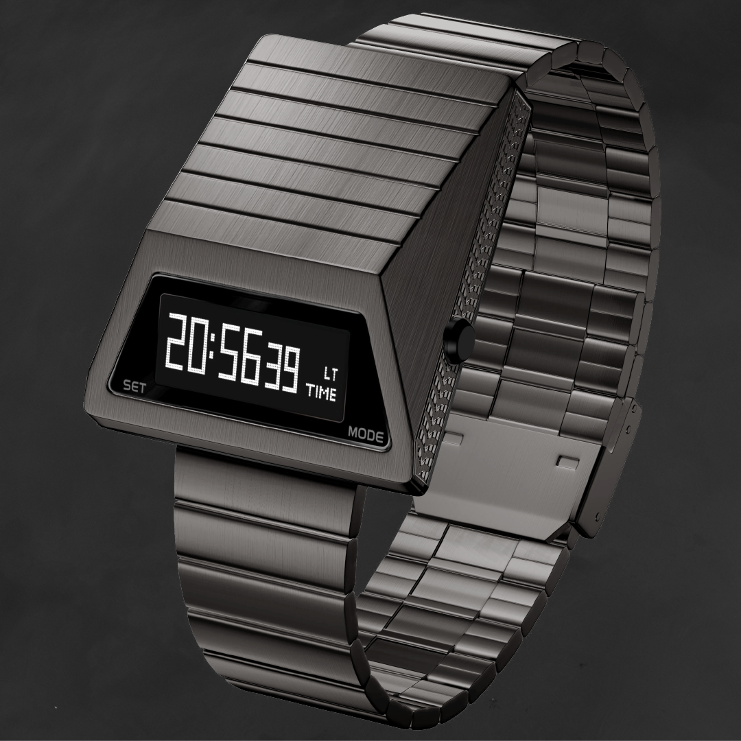 ROBLER 38 Stainless Steel Digital Retro Watch for Men and Women Tech Future Style Racing Wristwatch ROMANO GIRALDI
