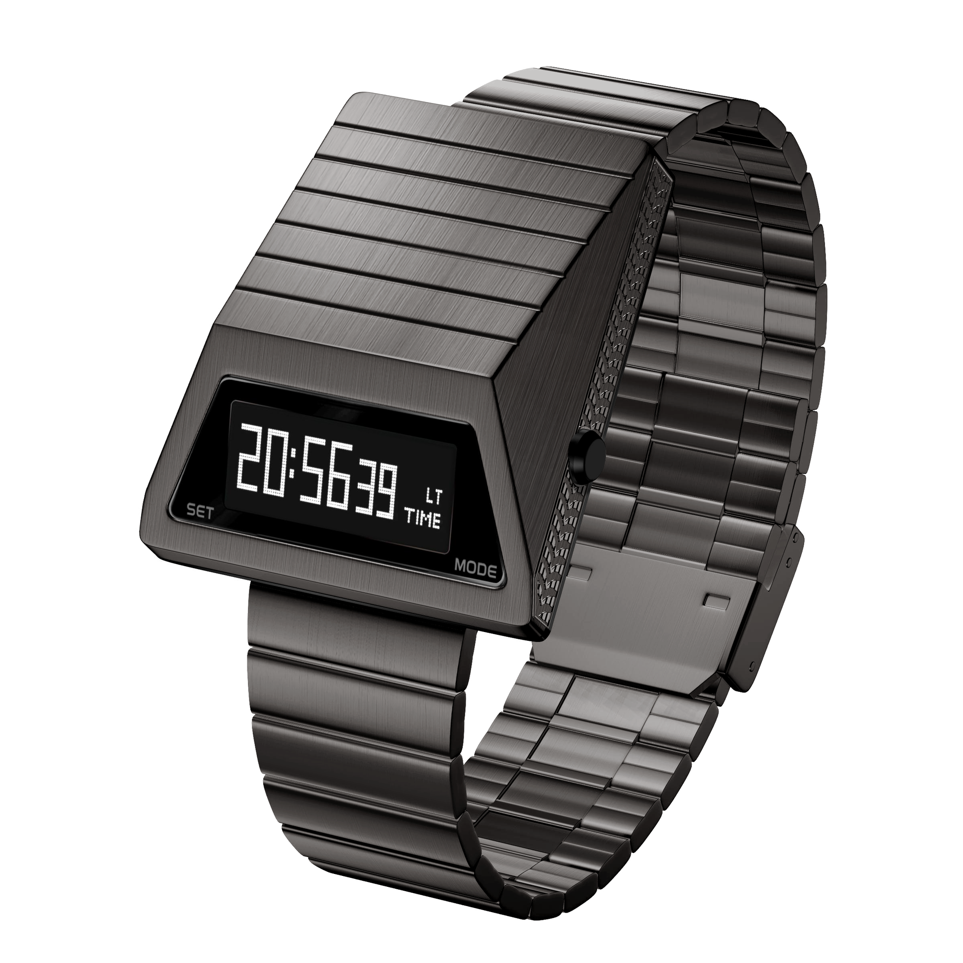 ROBLER 38 Stainless Steel Digital Retro Watch for Men and Women Tech Future Style Racing Wristwatch ROMANO GIRALDI