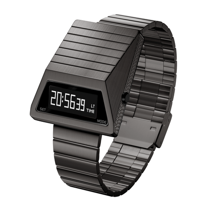 ROBLER 38 Stainless Steel Digital Retro Watch for Men and Women Tech Future Style Racing Wristwatch ROMANO GIRALDI