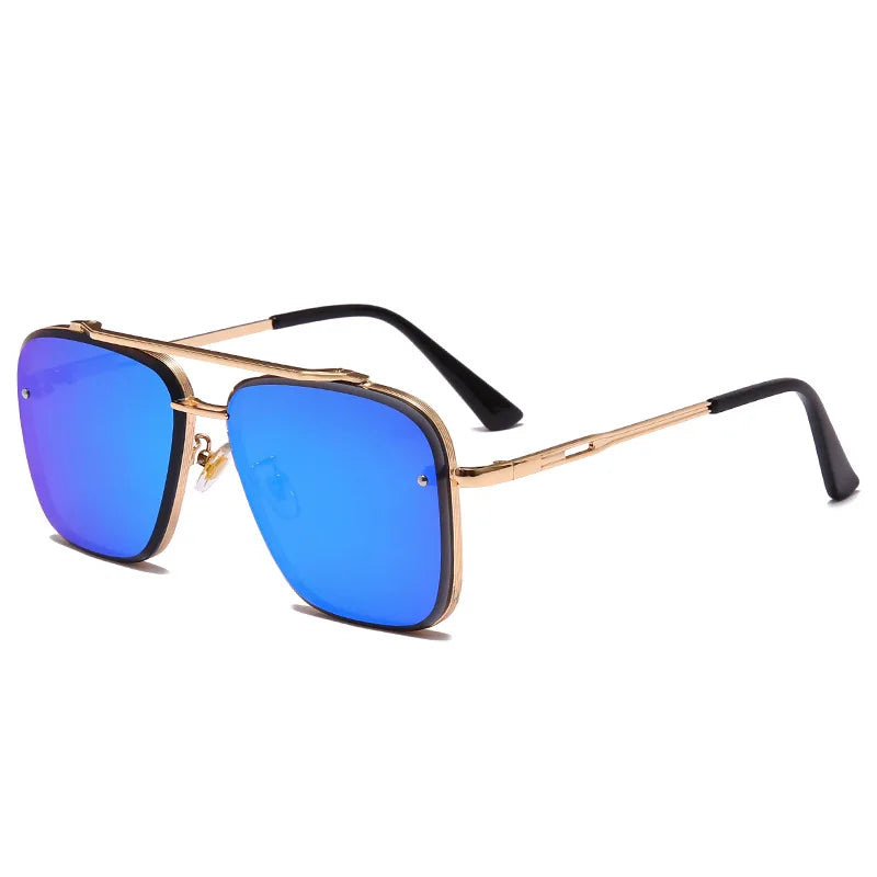 New Metal Square Gradient Sunglasses Fashionable Men Women Luxury Sunglasses Outdoor Sports Driving Fishing Goggles UV400 GIORGIO MARENO