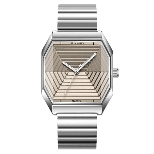 SKMEI 9393 Fashion Quartz Watch Unique Design Stainless Steel Men's Wristwatches Elegant Watches for Men relógios masculino MARTINO VALENTI