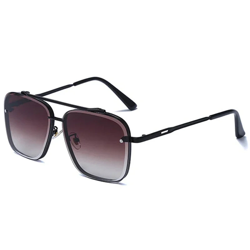 New Metal Square Gradient Sunglasses Fashionable Men Women Luxury Sunglasses Outdoor Sports Driving Fishing Goggles UV400 GIORGIO MARENO