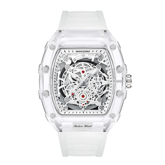 Giorgio Mareno ZYNRAXIS sports watch with black strap and digital display, close-up view highlighting the watch face and brand logo