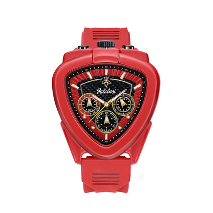 Giorgio Mareno KALYRON men's luxury sport chronograph watch with multi-function dial, black strap, and stainless steel case.