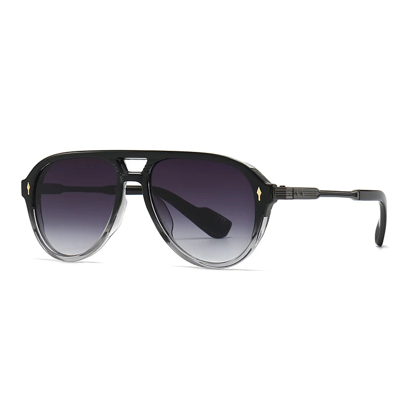 New European and American Style Men's Aviator Glasses, Retro Double-Bridge Square Frame Sunglasses, Cross-Border Wholesale in Stock 6052 GIORGIO MARENO
