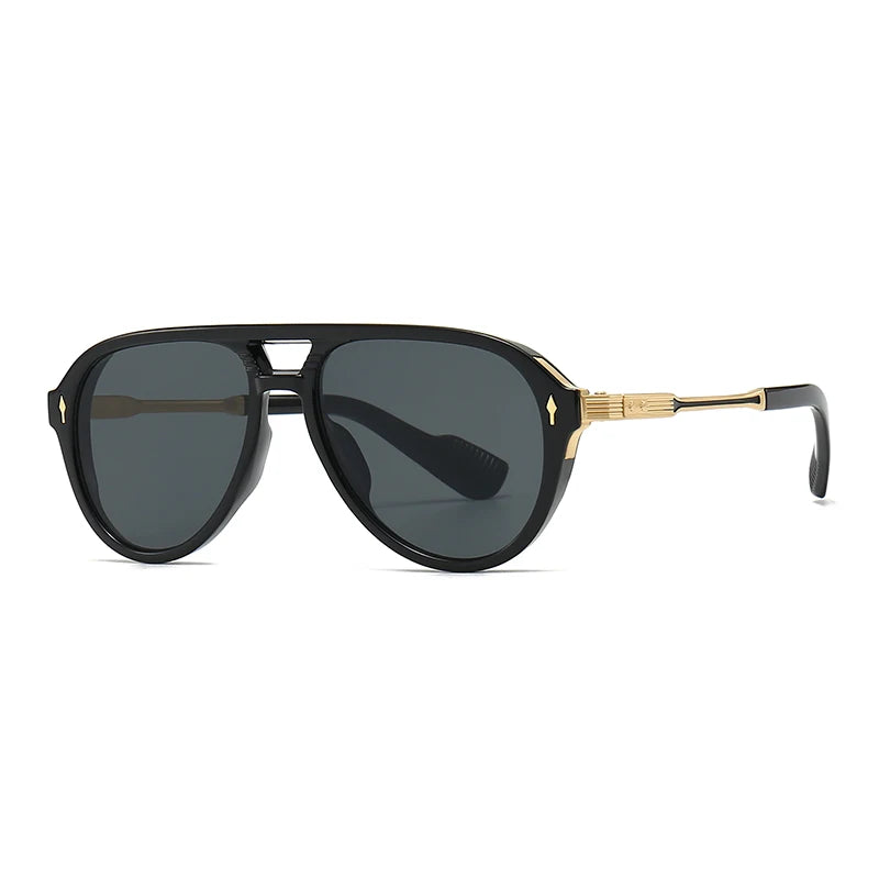New European and American Style Men's Aviator Glasses, Retro Double-Bridge Square Frame Sunglasses, Cross-Border Wholesale in Stock 6052 GIORGIO MARENO