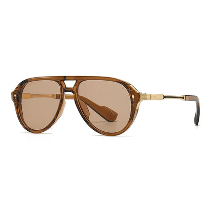 New European and American Style Men's Aviator Glasses, Retro Double-Bridge Square Frame Sunglasses, Cross-Border Wholesale in Stock 6052 GIORGIO MARENO