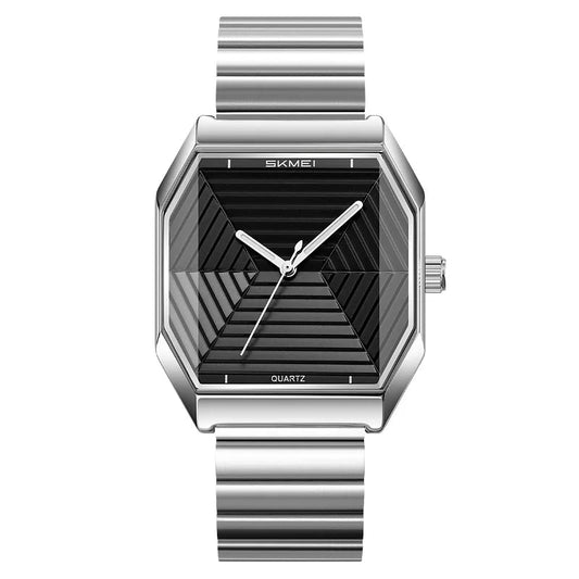 SKMEI 9393 Fashion Quartz Watch Unique Design Stainless Steel Men's Wristwatches Elegant Watches for Men relógios masculino MARTINO VALENTI
