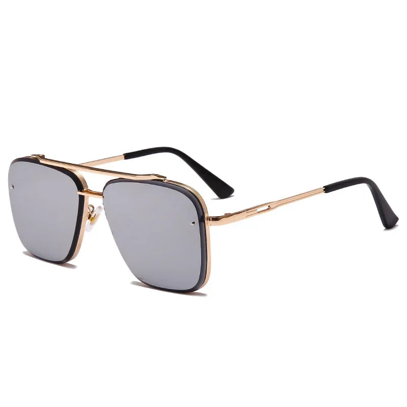 New Metal Square Gradient Sunglasses Fashionable Men Women Luxury Sunglasses Outdoor Sports Driving Fishing Goggles UV400 GIORGIO MARENO