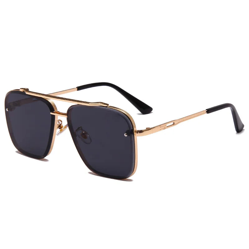 New Metal Square Gradient Sunglasses Fashionable Men Women Luxury Sunglasses Outdoor Sports Driving Fishing Goggles UV400 GIORGIO MARENO