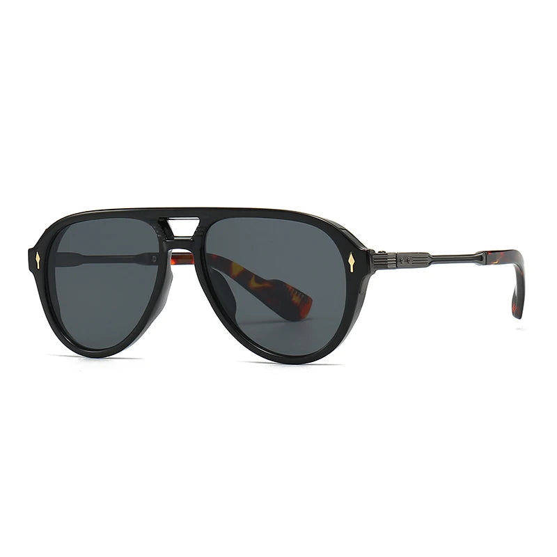 New European and American Style Men's Aviator Glasses, Retro Double-Bridge Square Frame Sunglasses, Cross-Border Wholesale in Stock 6052 GIORGIO MARENO