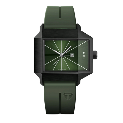 Men’s designer square dial watch with minimalist face by GIORGIO MARENO, featuring a sleek, modern design and clean lines.