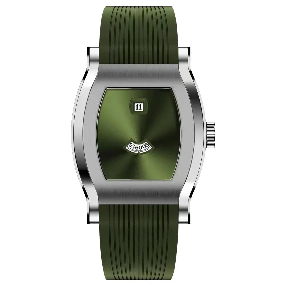 Futuristic designer men's watch by GIORGIO MARENO with a sleek silicone strap and modern digital display.