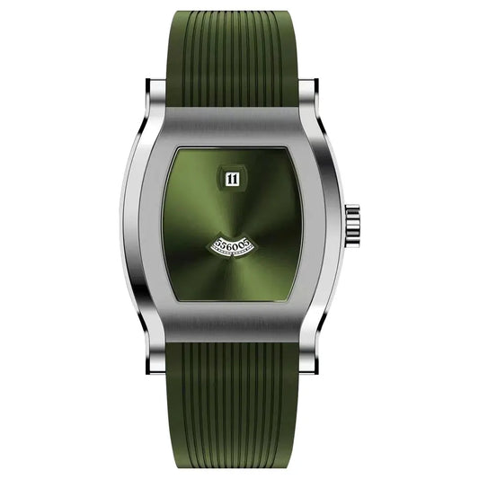 Futuristic designer men's watch by GIORGIO MARENO with a sleek silicone strap and modern digital display.