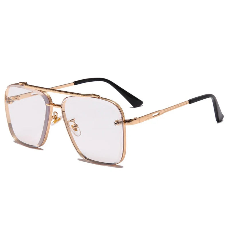 New Metal Square Gradient Sunglasses Fashionable Men Women Luxury Sunglasses Outdoor Sports Driving Fishing Goggles UV400 GIORGIO MARENO