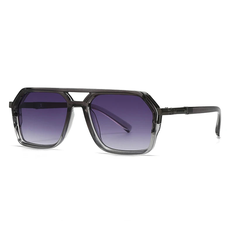 New European and American Style Men's Aviator Glasses, Retro Double Bridge Square Frame Sunglasses, Cross-Border Ready 62013 GIORGIO MARENO