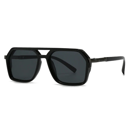 New European and American Style Men's Aviator Glasses, Retro Double Bridge Square Frame Sunglasses, Cross-Border Ready 62013 GIORGIO MARENO
