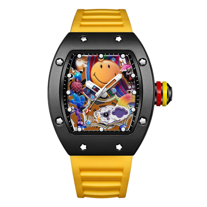 VIBELIX – Men’s Designer Art Dial Watch with Sport Strap Sergio Cavelli